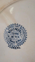 Plat ancien Terre de Fer Boulenger – modèle Floréal – Choisy - le - roi