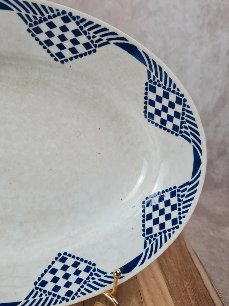 💙 Plat ovale ancien Moulin des Loups – modèle Pantin