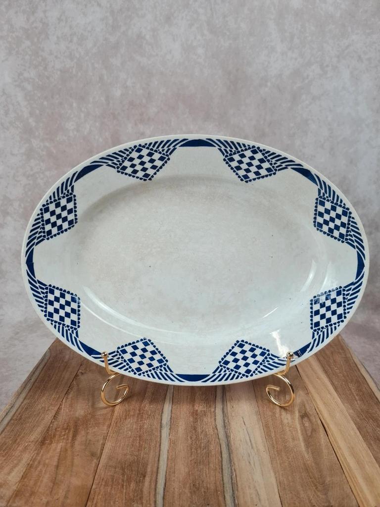 💙 Plat ovale ancien Moulin des Loups – modèle Pantin