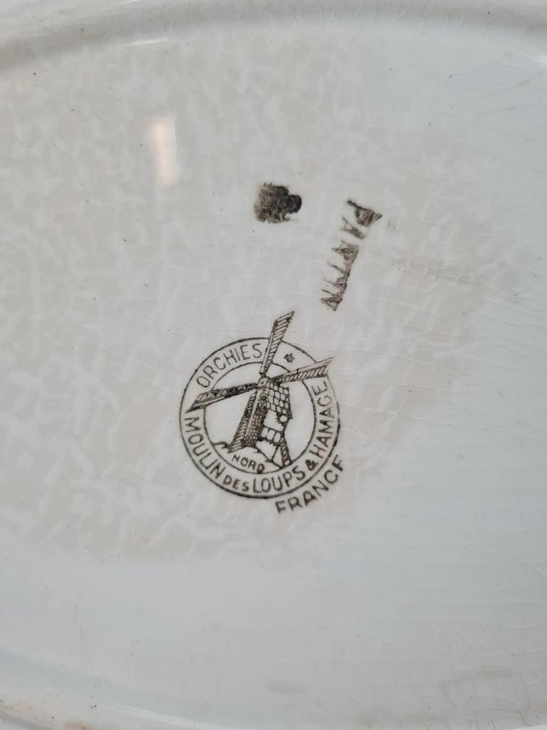 💙 Plat ovale ancien Moulin des Loups – modèle Pantin