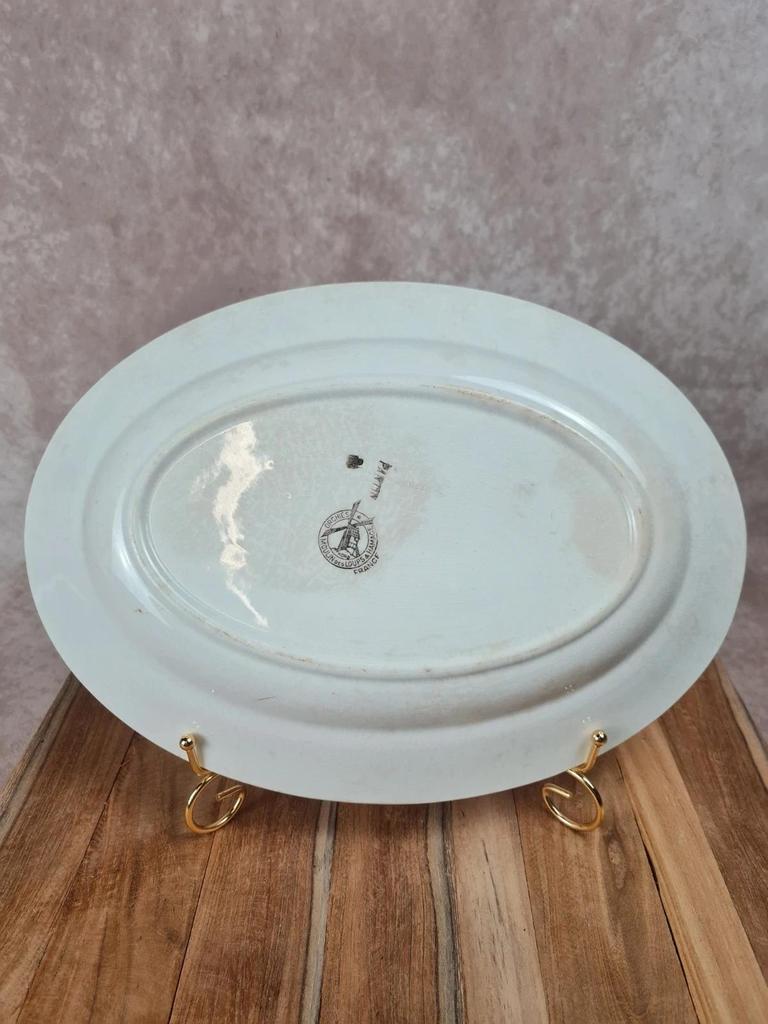 💙 Plat ovale ancien Moulin des Loups – modèle Pantin