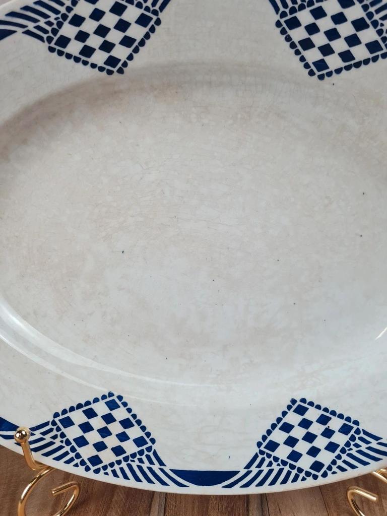 💙 Plat ovale ancien Moulin des Loups – modèle Pantin