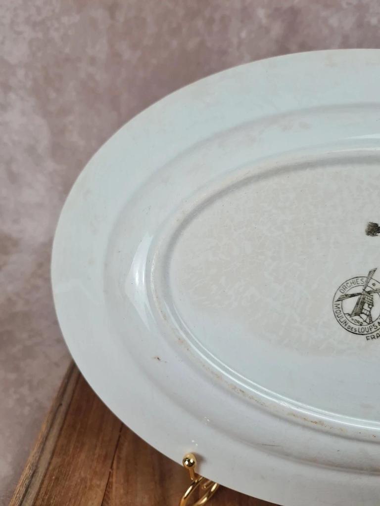 💙 Plat ovale ancien Moulin des Loups – modèle Pantin