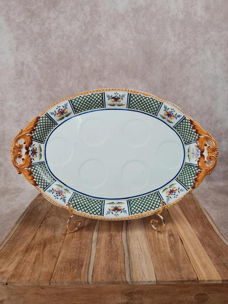 Plat ovale Sarreguemines “montmorency” ancien