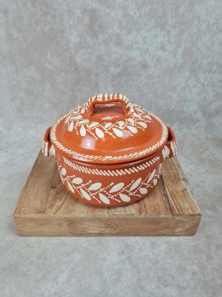 🍲 Plat vintage en terre cuite décorée - signé Portugal 🇵🇹