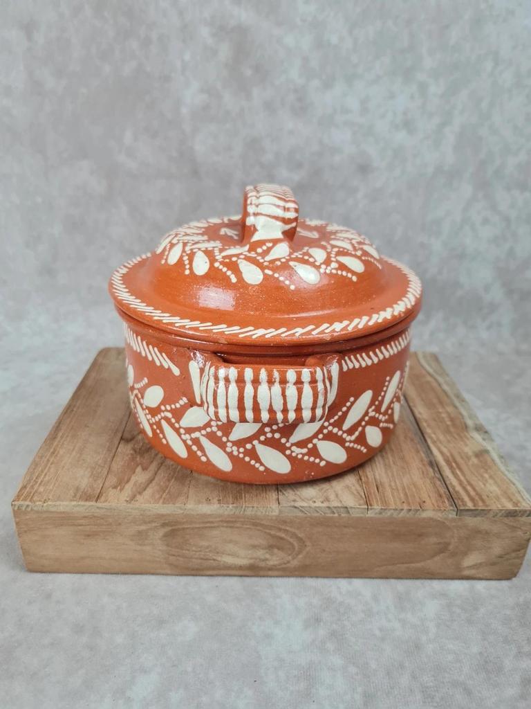 🍲 Plat vintage en terre cuite décorée - signé Portugal 🇵🇹