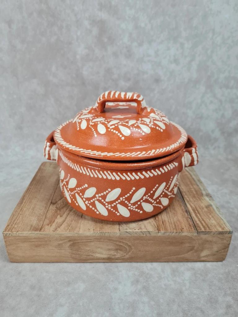🍲 Plat vintage en terre cuite décorée - signé Portugal 🇵🇹