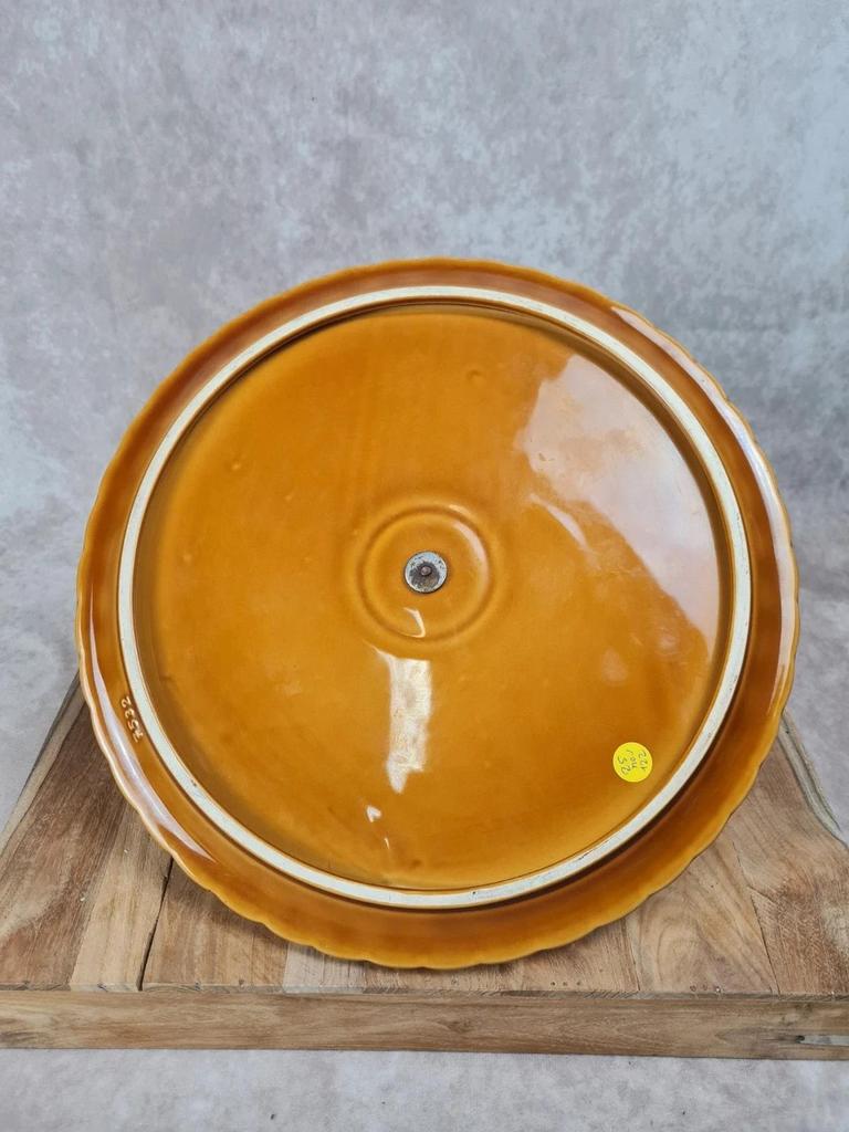 Plateau de service vintage avec manche en bois – numéroté 7532