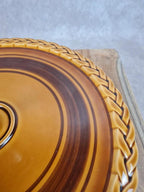 Plateau de service vintage avec manche en bois – numéroté 7532