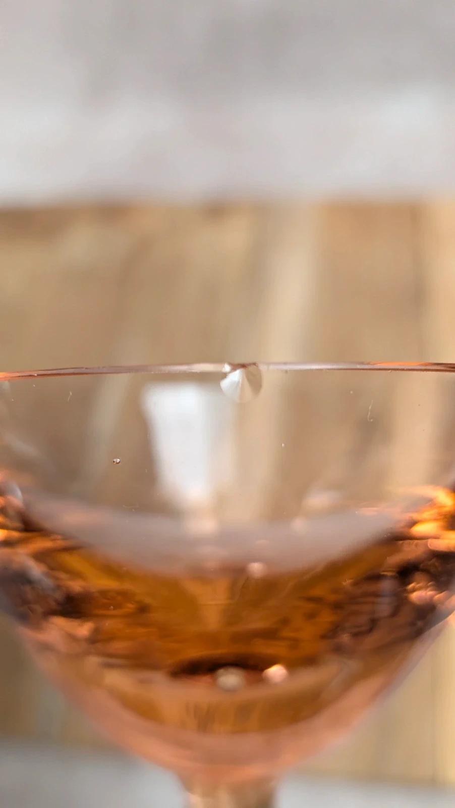 Plateau Portieux rose + 6 verres assortis
