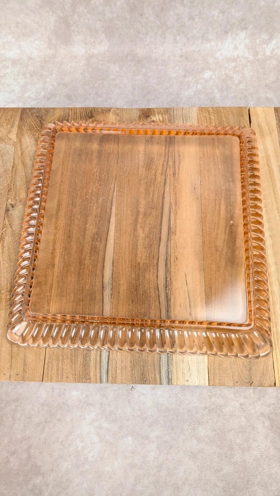 Plateau Portieux rose + 6 verres assortis