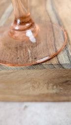 Plateau Portieux rose + 6 verres assortis