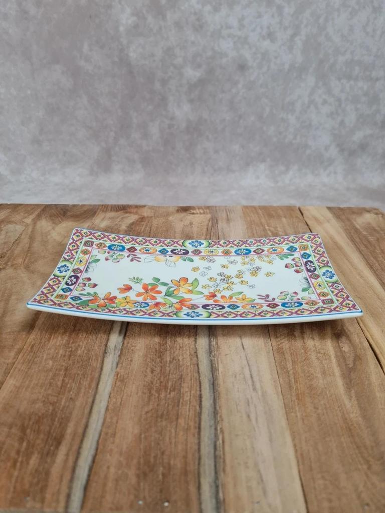 Plateau rectangulaire Gien, Collection Bagatelle Agathe Charlot, made in France