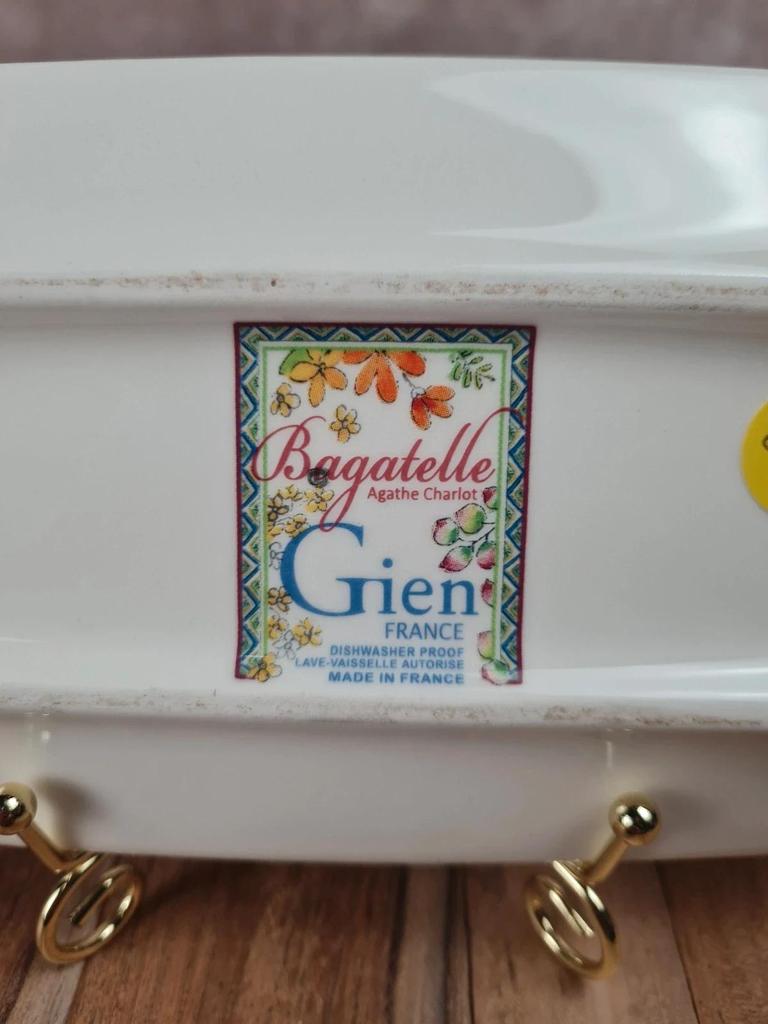 Plateau rectangulaire Gien, Collection Bagatelle Agathe Charlot, made in France