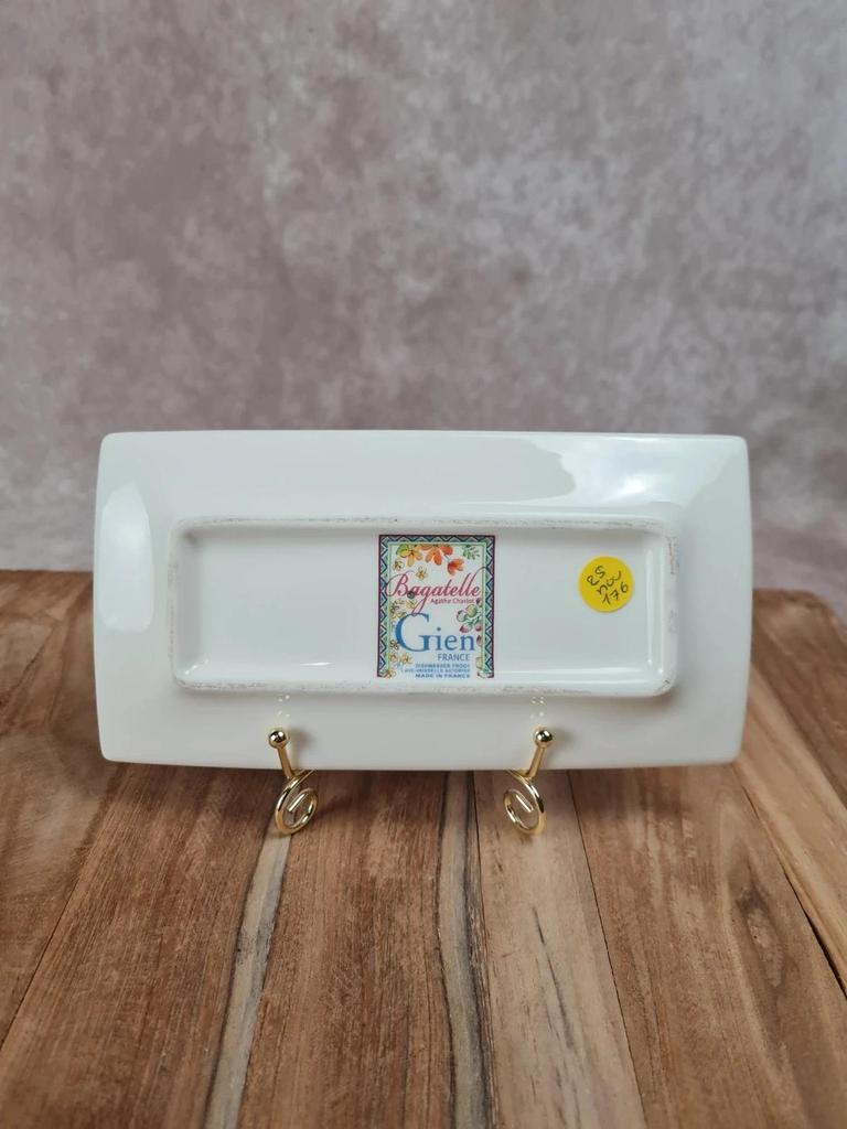 Plateau rectangulaire Gien, Collection Bagatelle Agathe Charlot, made in France