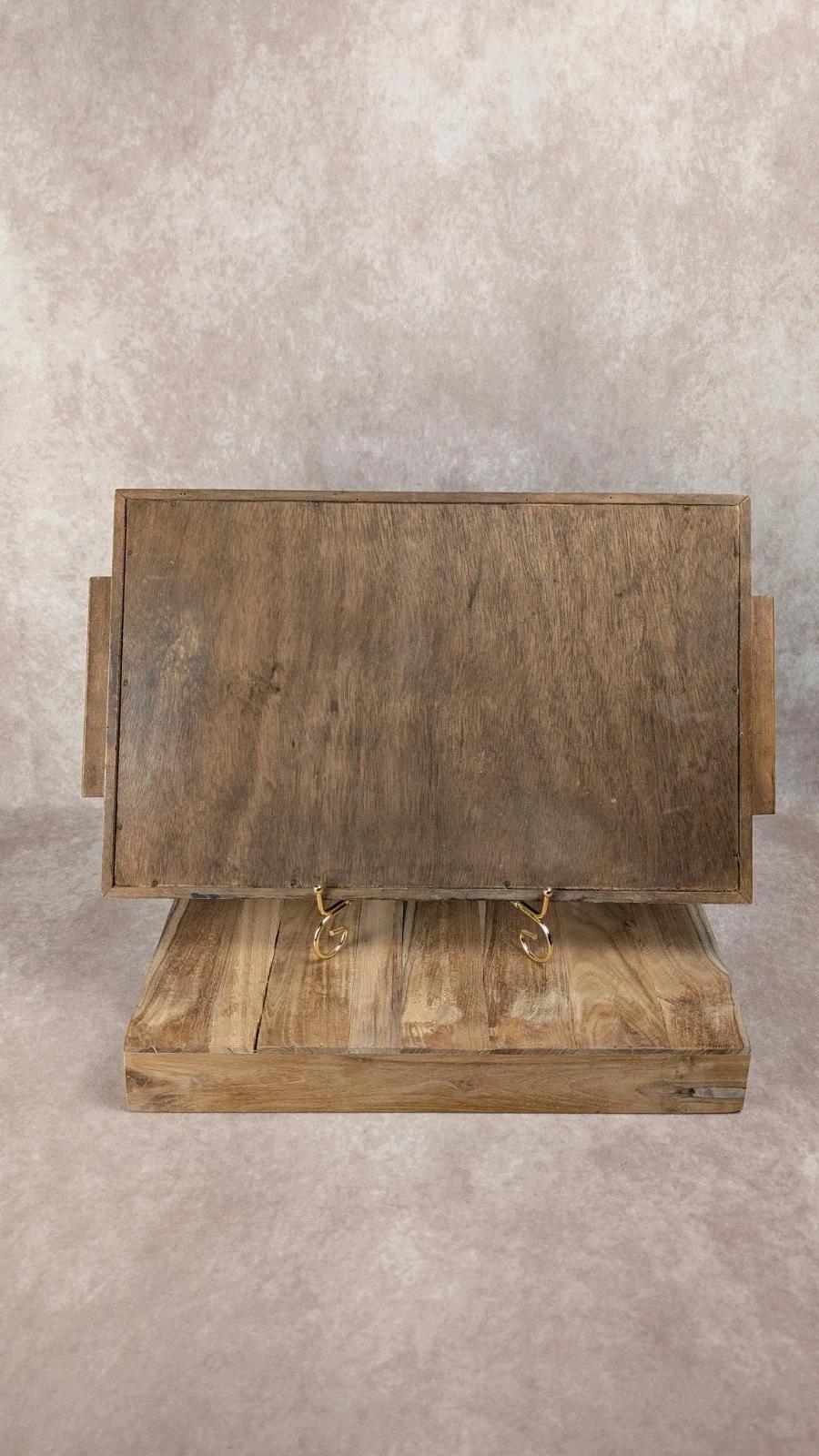 Plateau vintage peint main – signé Mim