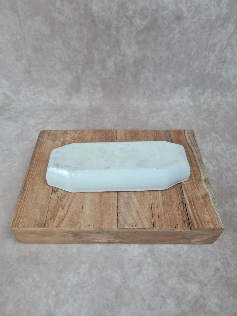 🪥 Porte - brosse à dents ancien en porcelaine blanche