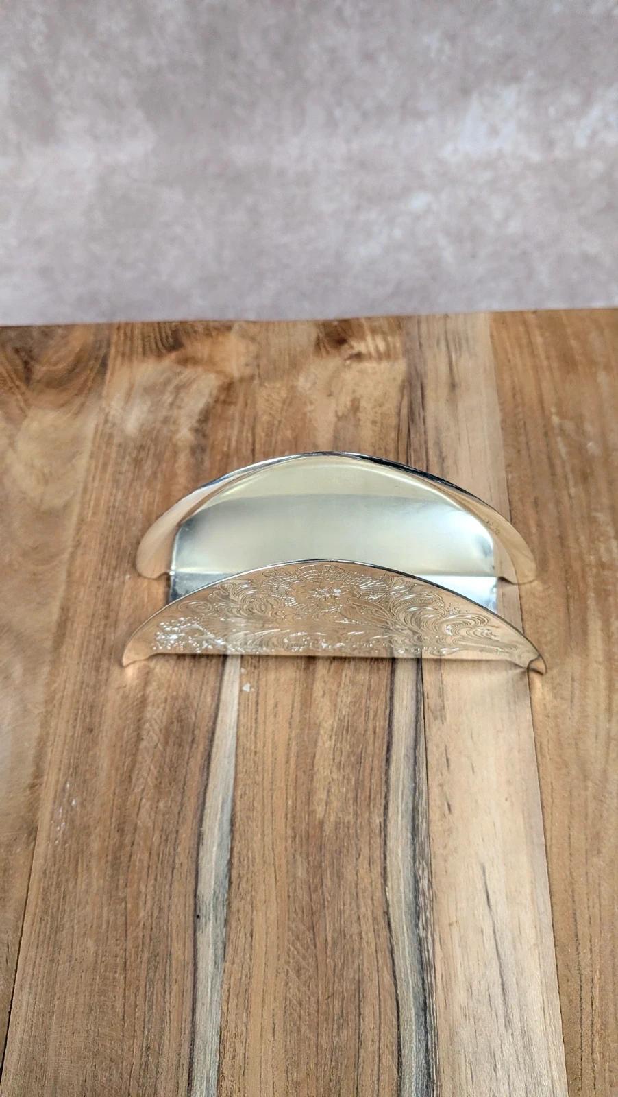 Porte - serviettes vintage Wmf – métal argenté gravé