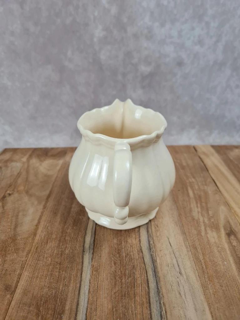 Pot à lait ancien Sarreguemines – Faïence crème