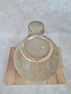 🏺 Pot en céramique vintage avec bouchon de liège et coupelle intégrée