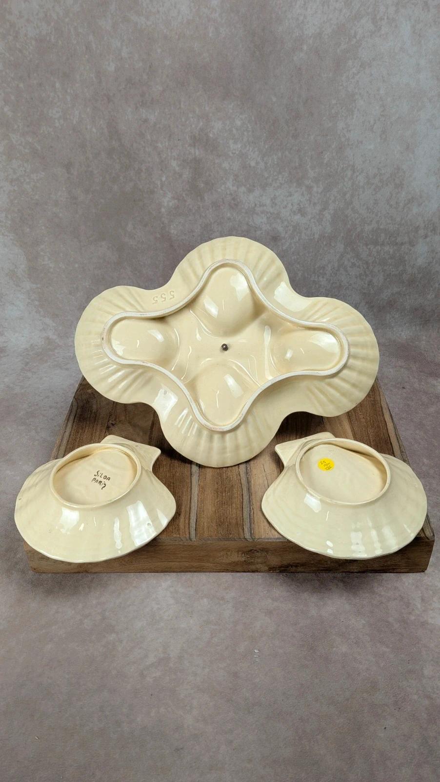 Présentoir coquillage vintage Siloa Paris + 2 coquilles