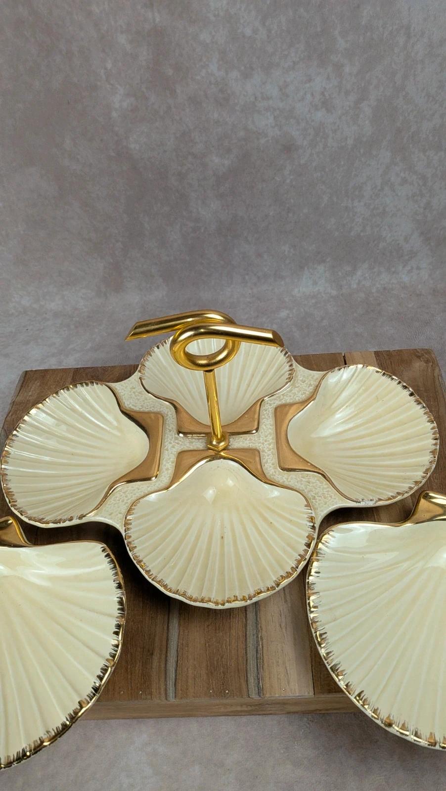 Présentoir coquillage vintage Siloa Paris + 2 coquilles