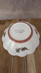 Ravissante coupe fleurie Roulllet Renoleau – faïence de Charente