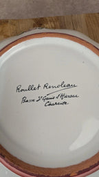 Ravissante coupe fleurie Roulllet Renoleau – faïence de Charente