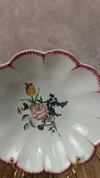 Ravissante coupe fleurie Roulllet Renoleau – faïence de Charente