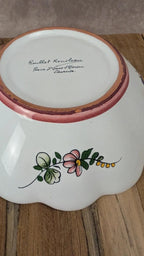 Ravissante coupe fleurie Roulllet Renoleau – faïence de Charente