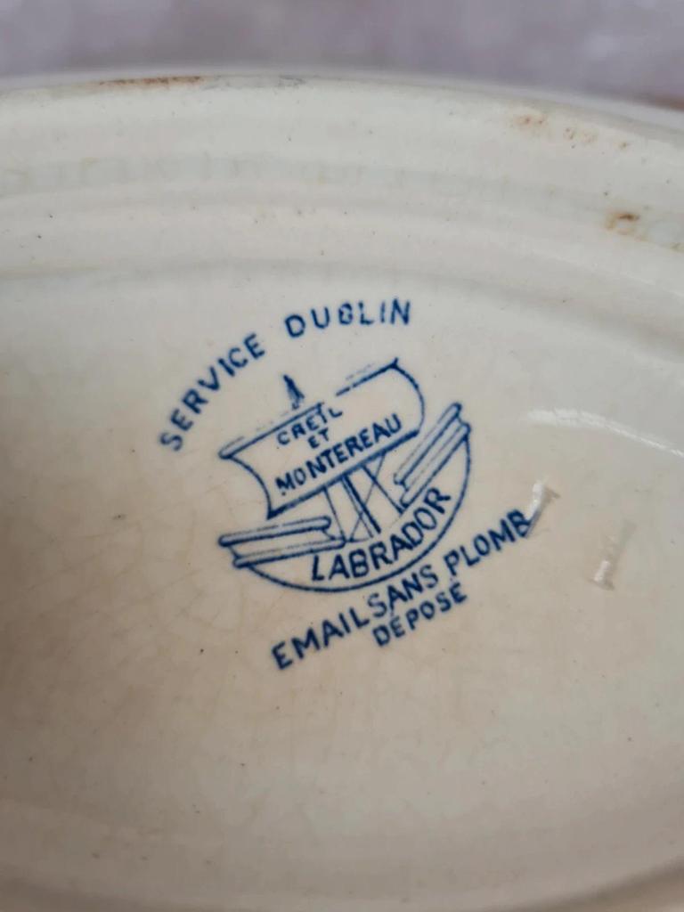 Saucière ancienne Creil et Montereau – Service Dublin – Modèle Labrador