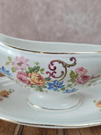 🌸 Saucière ancienne en faïence – Faïencerie de D’onnaing Nord, France
