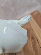 🌸 Saucière ancienne en faïence – Faïencerie de D’onnaing Nord, France