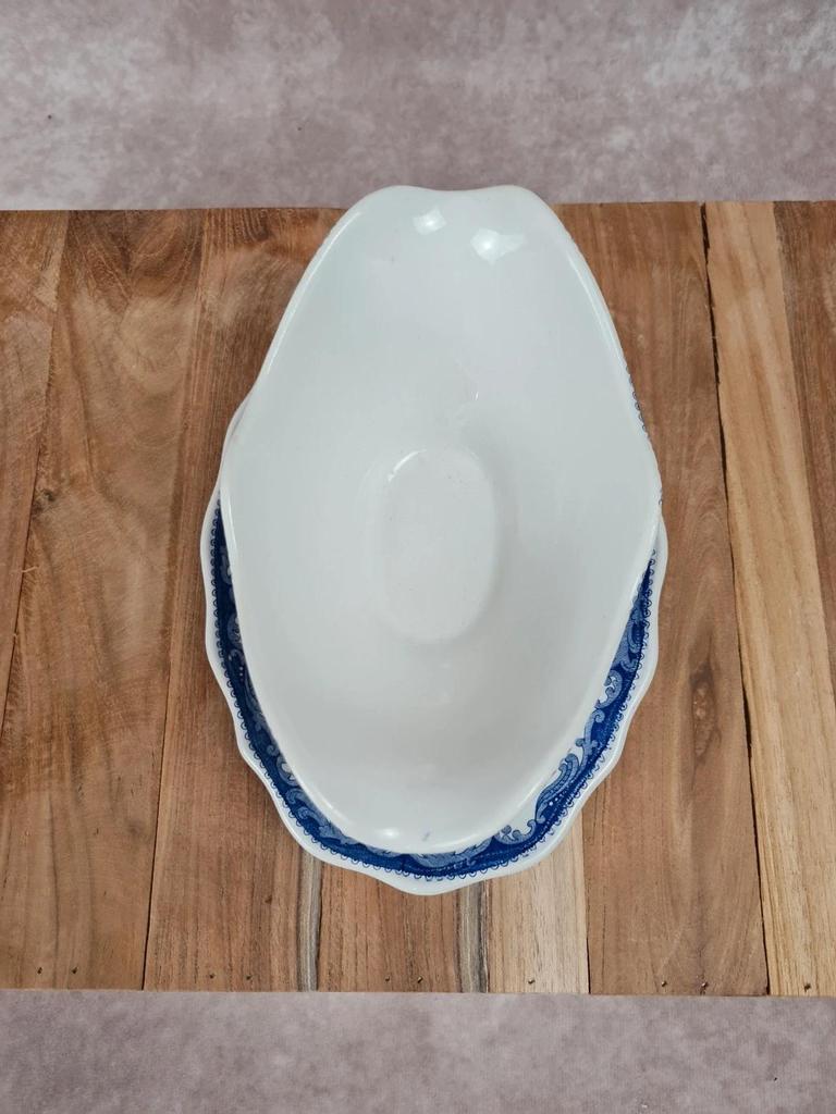 Saucière ancienne Kg Lunéville modèle Toile de Jouy 💙