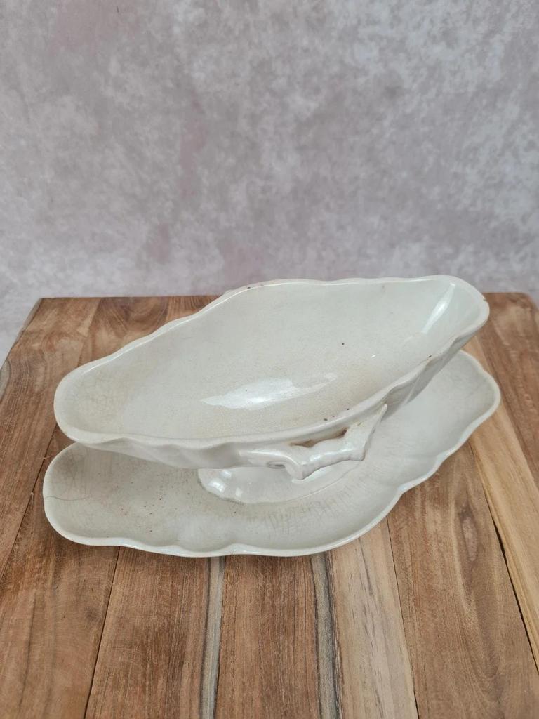 Saucière ancienne Sarreguemines, china vers 1900