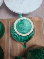 Service à café / thé Saint - clément modèle 4044 vert émaillé doré – Art déco