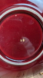 Service à dessert bordeaux et or attribué à Saint - clément