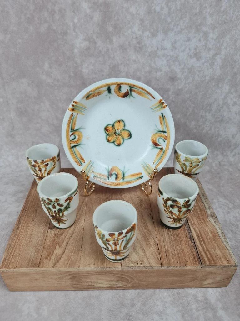 Service à digestif vintage signé Keraluc Quimper 🍶🌸