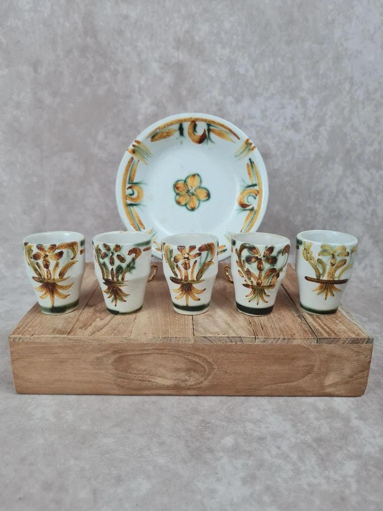 Service à digestif vintage signé Keraluc Quimper 🍶🌸
