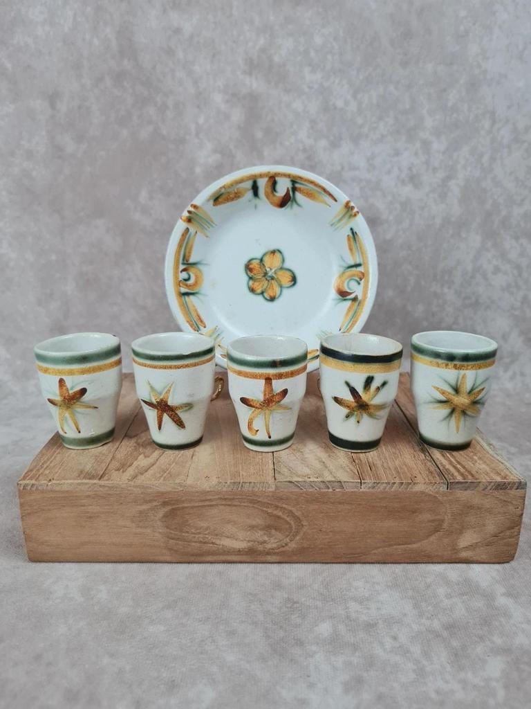 Service à digestif vintage signé Keraluc Quimper 🍶🌸
