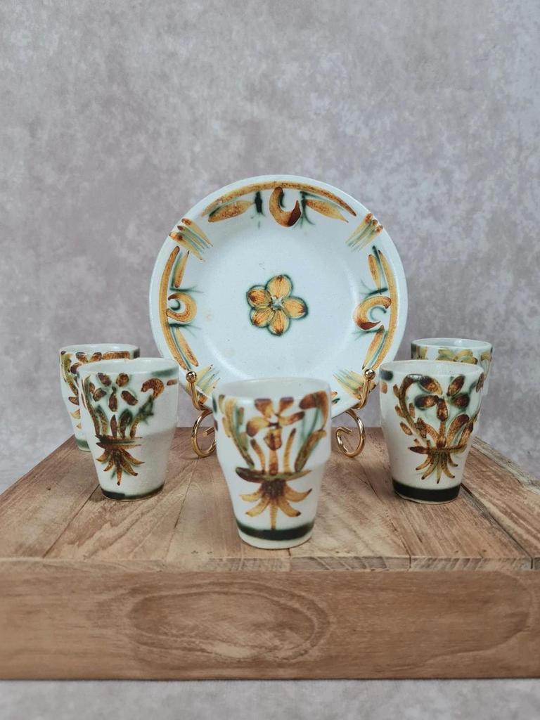 Service à digestif vintage signé Keraluc Quimper 🍶🌸