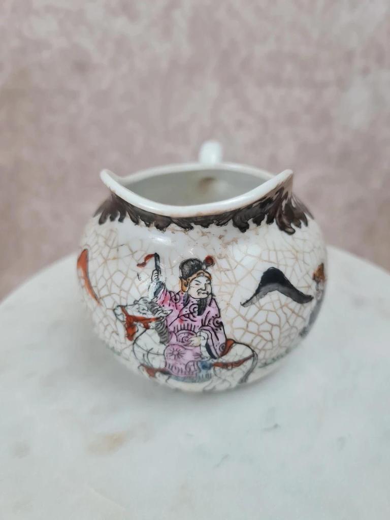 Service à thé chinois ancien lithophanie Qianlong 🎎 porcelaine d'œuf 14 pièces