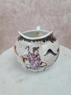 Service à thé chinois ancien lithophanie Qianlong 🎎 porcelaine d'œuf 14 pièces