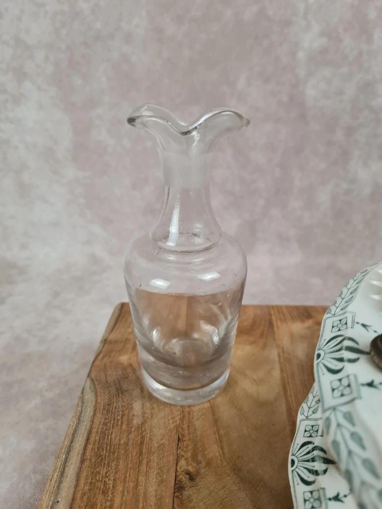 Serviteur ancien Gien modèle Clara– faïence & verrerie – 2 étages