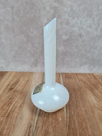 Soliflore en opaline de cristal – blanc laiteux 🌼🤍