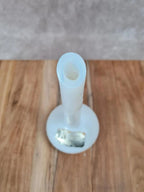 Soliflore en opaline de cristal – blanc laiteux 🌼🤍