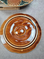 Superbe lot vintage : 12 assiettes à huîtres + grand plat Sarreguemines