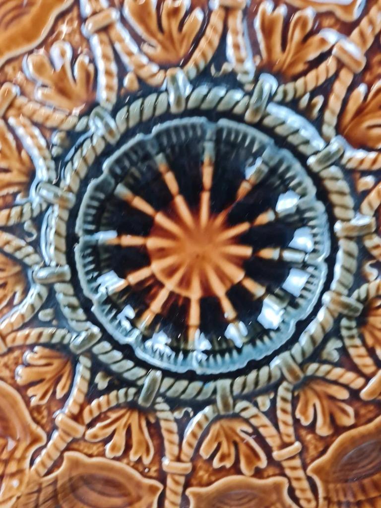 Superbe lot vintage : 12 assiettes à huîtres + grand plat Sarreguemines