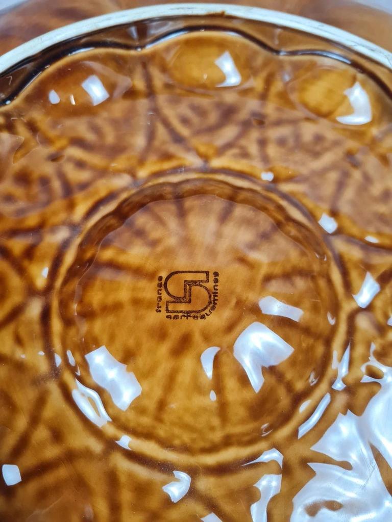 Superbe lot vintage : 12 assiettes à huîtres + grand plat Sarreguemines