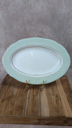 Superbe plat ancien L’amandinoise – modèle Cafés Nico